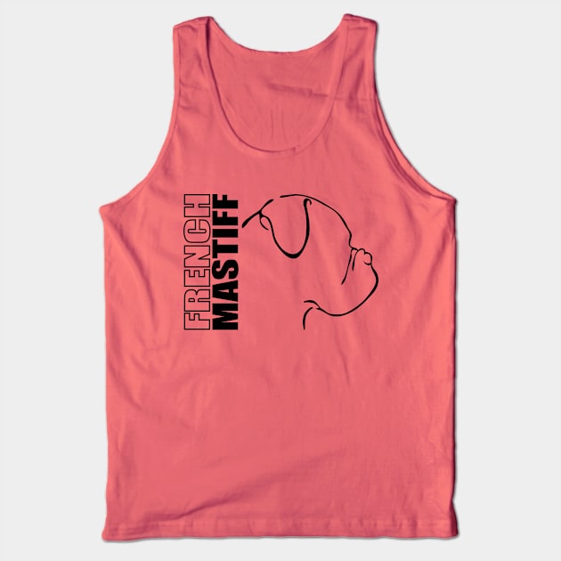 French Mastiff profile dog lover Tank Top by wilsigns